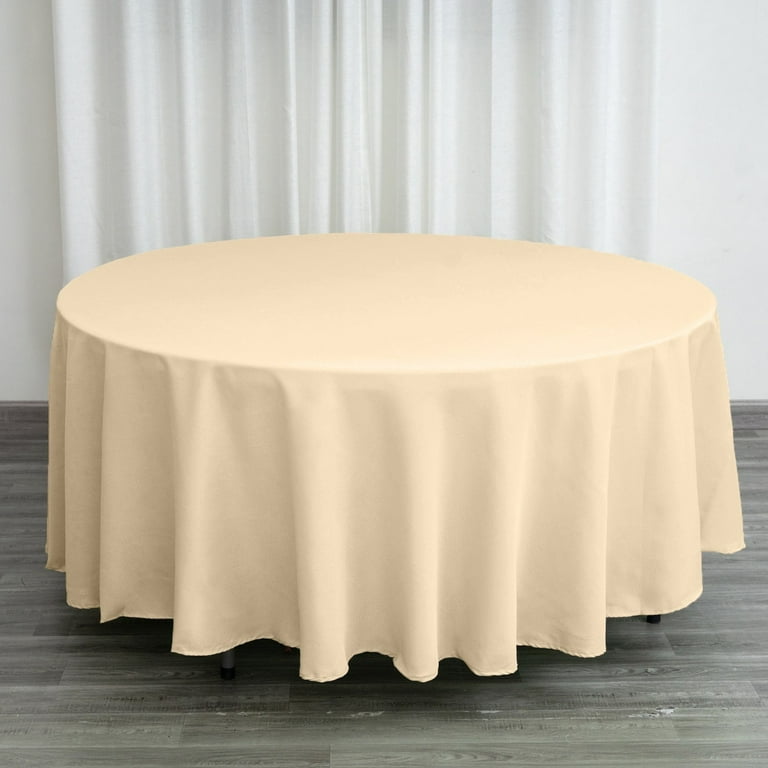 10-Pack Round Polyester Tablecloths For Weddings & Events – Solid Color, Durable, Wrinkle-Resistant Fabric