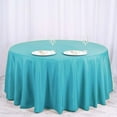 thumbnail image 1 of Efavormart 10 Pack Round Tablecloth, 120 Inch Stain & Wrinkle Resistant Washable Table Cloth, Decorative Polyester Fabric Table Cover for Banquet, Wedding, Dining- Turquoise, 1 of 10