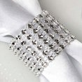 thumbnail image 1 of Efavormart 10 Pack Silver Diamond Rhinestone Napkin Ring With Self Adhesive Strip for Wedding Banquet Party, 1 of 9