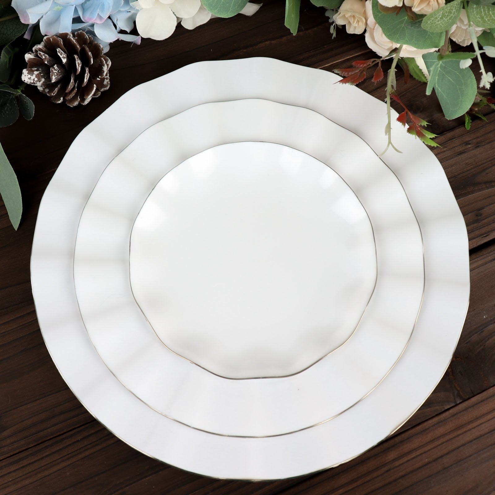 Efavormart 10 Pack | White 6" Round Plastic Dessert Salad Plates ...
