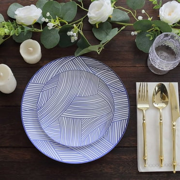 BalsaCircle 10 Lavender Round 10" Disposable Plastic Salad Dinner ...