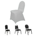 thumbnail image 1 of Efavormart Stretch Spandex Silver Chair Covers 100 PCS Universal Banquet Chair Covers for Party with Foot Pockets - Easy to Use & Machine Washable Slipcovers for Wedding, Outdoor Events, 1 of 9