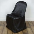 thumbnail image 1 of Efavormart 100 PCSBlack Glossy Satin Folding Chair Covers, Reusable Elegant Chair Covers, 1 of 9