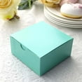 thumbnail image 1 of Efavormart 100 Pack | 4"x4"x2" Turquoise Cake Cupcake Party Favor Gift Boxes, DIY, 1 of 10