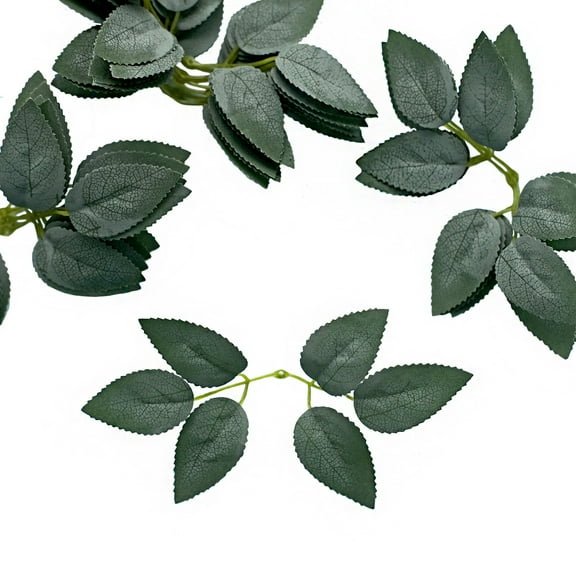 Efavormart 100 Pack | Frosted Green Bulk DIY Artificial Craft Rose Flower Leaves, Vase Filler Greenery