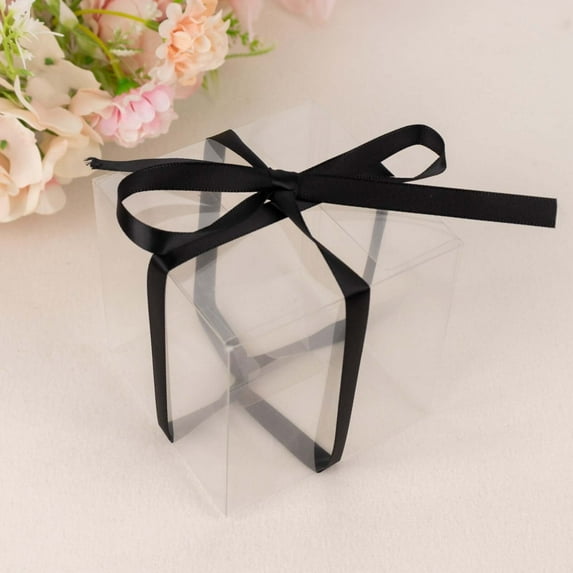 Efavormart 100 Yards 3/8" Satin Ribbon For Gift Package Wrapping, Hair Bow Clips & Accessories Making Crafting Wedding Decoration-Black