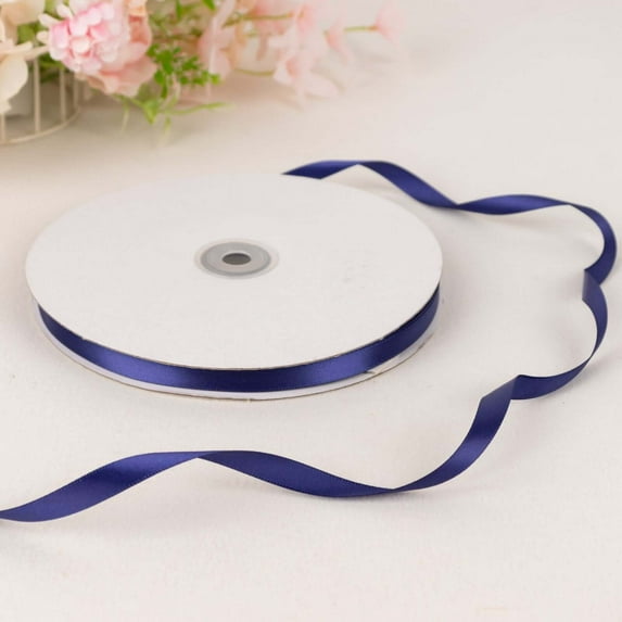 Efavormart 100 Yards 3/8" Satin Ribbon For Gift Package Wrapping, Hair Bow Clips & Accessories Making Crafting Wedding Decoration-Navy Blue