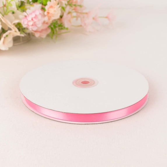 Efavormart 100 Yards 3/8" Satin Ribbon For Gift Package Wrapping, Hair Bow Clips & Accessories Making Crafting Wedding Decoration-Pink