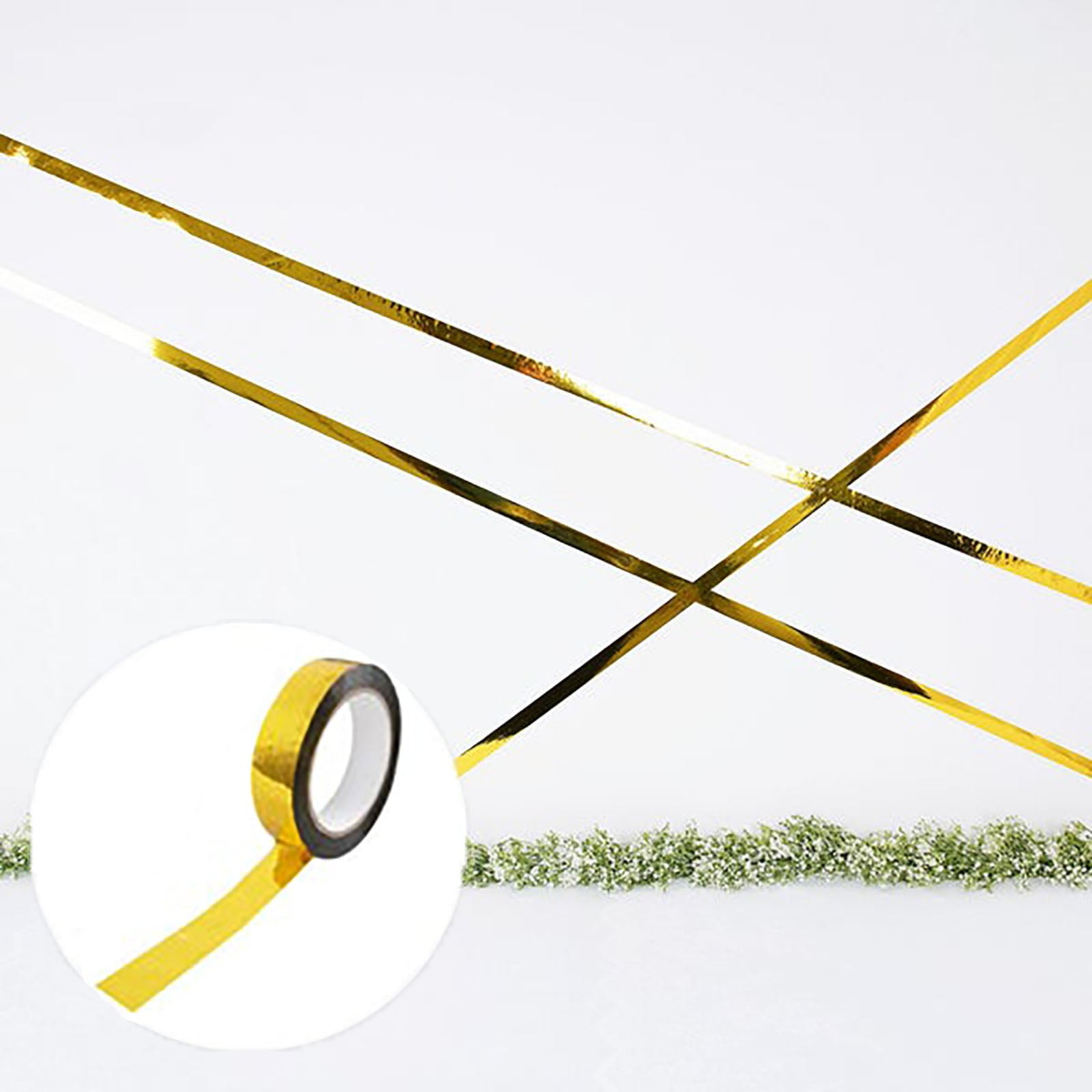 Efavormart 100 Yds | 1" Gold Metalized Film Tape, DIY Floral Wrap Decor Craft Tape - Polyester with Acrylic