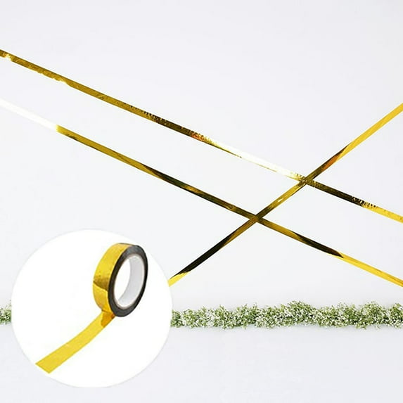 Efavormart 100 Yds | 1" Gold Metalized Film Tape, DIY Floral Wrap Decor Craft Tape - Polyester with Acrylic