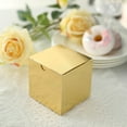 thumbnail image 1 of Efavormart 100 pcs of 3x3x3 Gold Favor Candy Box for Candy Treat Gift Wrap Box Party Favor Boxes for Bridal Shower Wedding Party, 1 of 11