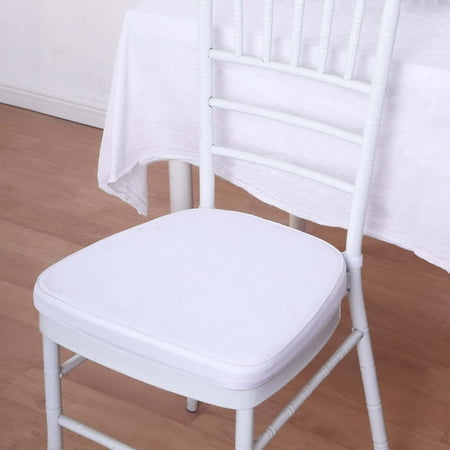 Efavormart 100PCS WHITE Chiavari Chair Cushion Chair Pad with Attachment Straps Party Event Decoration - 2" Thick