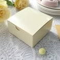Efavormart 100pcs of 4x4x2 Ivory Cake Box for Candy Treat Gift Wrap Box