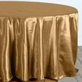 thumbnail image 1 of Efavormart 108 Inch Satin Round Tablecloth, Washable Linen Table Cover, Decorative Silky Fabric for Wedding, Party, Banquet Events - Gold, 1 of 9