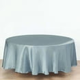 thumbnail image 1 of Efavormart 108 Inch Satin Round Tablecloth, Washable Linen Table Cover, Decorative Silky Fabric for Wedding, Party, Banquet Events - Dusty Blue, 1 of 10