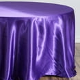 thumbnail image 1 of Efavormart 108 Inch Satin Round Tablecloth, Washable Linen Table Cover, Decorative Silky Fabric for Wedding, Party, Banquet Events - Purple, 1 of 10