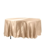 Efavormart 108" Nude Wholesale Linens SATIN Round Tablecloth for Kitchen Dining Catering Wedding Birthday Party Events