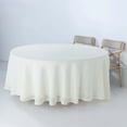 thumbnail image 1 of Efavormart 108" Premium White Faux Linen Tablecloth | Slubby Textured Wrinkle Free Tablecloth, 1 of 11