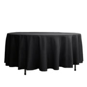 Efavormart 108" Wholesale Round Tablecloth Polyester Round Table Linens For Wedding Party Banquet Restaurant - BLACK
