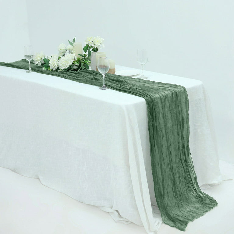 14x48 Green Preserved Moss Table Runner with Fishnet Grid