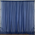 thumbnail image 1 of Efavormart 10FT Premium Fire Retardant Navy Sheer Voil Curtain Panel Backdrop For Window Wall Decoration - Premium Collection, 1 of 8
