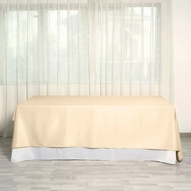 Efavormart 10PCS 90x132" BEIGE Wholesale Rectangle Polyester Tablecloth Linen Wedding Party Restaurant Tablecloth