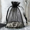 thumbnail image 1 of Efavormart 10PCS BLACK Organza Gift Bag Drawstring Pouch Wedding Favors Bridal Shower Treat Jewelry Bags - 5"x7", 1 of 10