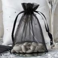Efavormart 10PCS BLACK Organza Gift Bag Drawstring Pouch Wedding Favors