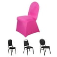 thumbnail image 1 of Efavormart 10PCS Fushia Stretchy Spandex Fitted Banquet Chair Cover Dinning Event Slipcover For Wedding Party Banquet Catering, 1 of 8