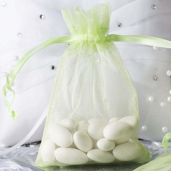 Efavormart 10PCS MINT Organza Gift Bag Drawstring Pouch Wedding Favors Bridal Shower Treat Jewelry Bags - 4"x6"