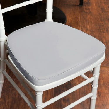 Efavormart 10PCS SILVER Chiavari Chair Cushion Chair Pad with Attachment Straps Party Event Decoration - 2" Thick
