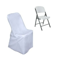 Efavormart 10PCS White Lifetime Folding Chair Cover Dinning Chair Slipcover For Wedding Party Event Banquet Catering