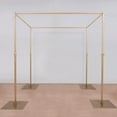 thumbnail image 1 of Efavormart 10ft | 4 Post Gold Metal DIY Photography Backdrop Stand, Wedding Arch Canopy Tent, 1 of 11