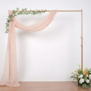 Efavormart 10ft Gold Metal DIY Adjustable Heavy Duty Backdrop Stand Kit, Steel Base for Wedding, Party, Event, Photography, and Exhibition Decoration
