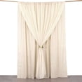 thumbnail image 1 of Efavormart 10ftx10ft Beige Dual Layered Polyester Sheer Chiffon Backdrop Curtains With Rod Pockets, 1 of 10