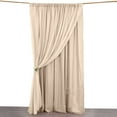 thumbnail image 1 of Efavormart 10ftx10ft Nude Dual Layered Polyester Sheer Chiffon Backdrop Curtains With Rod Pockets, 1 of 11