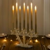 "Efavormart 33"" Clear Crystal Cluster Candelabra-7 Arms, Pillar Candle ...