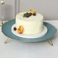 thumbnail image 1 of Efavormart 12" Dusty Blue Wavy Hairpin Leg Metal Serving Tray Dessert Display, Pedestal Wedding Cake Cupcake Stand Centerpiece, 1 of 10