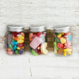 Nimoss Candy Jars with Lids 3 Pack - Plastic Candy Jars for Candy Buffet -  Cookie Jars for Kitchen Counter - Clear Containers for Pantry, Candies