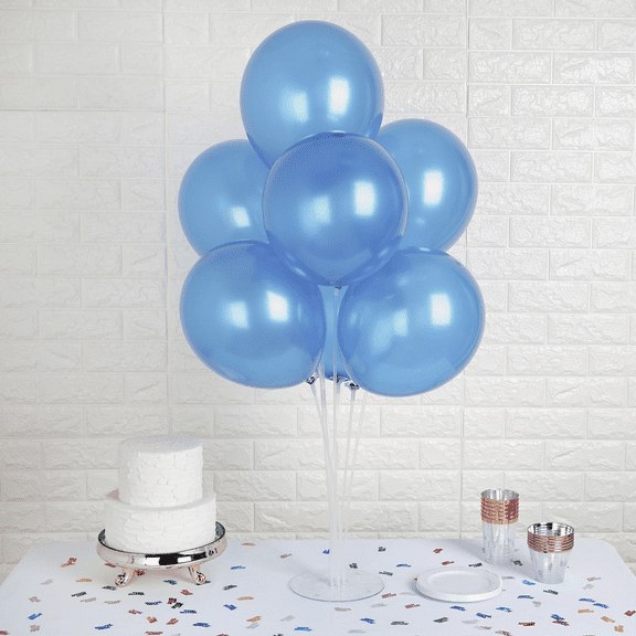 Efavormart 12" Metallic Latex Balloons Wedding Event Decorations Birthday Party Graduation New Year Eve Party Supplies-Blue-25/pk
