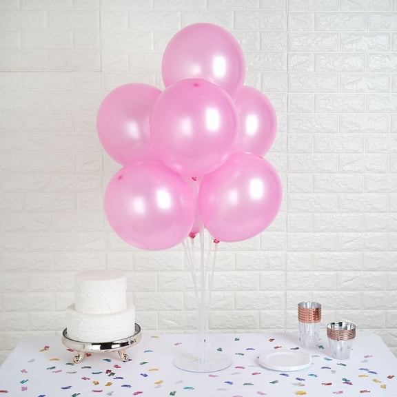 Efavormart 12" Metallic Latex Balloons Wedding Event Decorations Birthday Party Graduation New Year Eve Party Supplies- Pink-25/pk