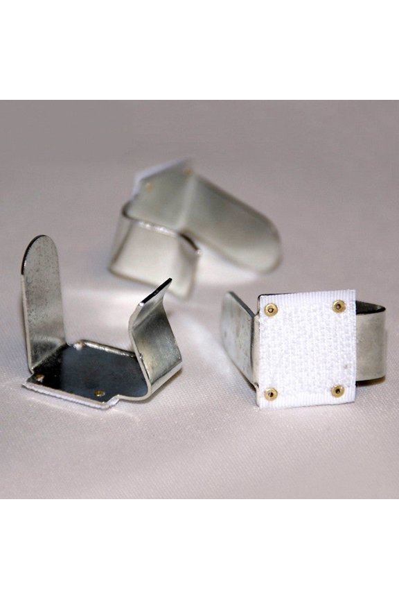 12 PCS Metal Table Skirt Clips with attached Hook and Loop Fastener For Wedding Party Event - For 2" thickness Table