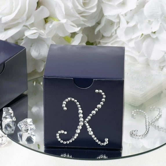 Efavormart 12 Pack | 1.5" Clear Rhinestone Monogram Letter Jewel Sticker Self Adhesive DIY Diamond Decor