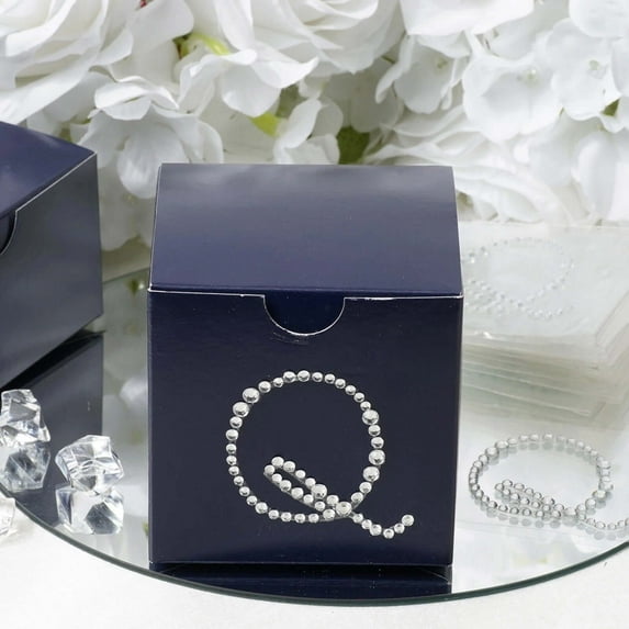 Efavormart 12 Pack | 1.5" Clear Rhinestone Monogram Letter Jewel Sticker Self Adhesive DIY Diamond Decor