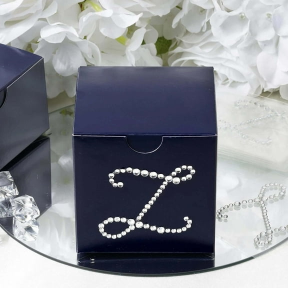 Efavormart 12 Pack | 1.5" Clear Rhinestone Monogram Letter Jewel Sticker Self Adhesive DIY Diamond Decor