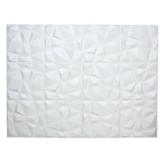 Efavormart 12 Pack | 20X20 Matte White 3D Diamond Textured Stick On Wall Panels, PVC Waterproof Wall Tiles
