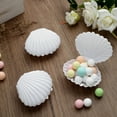 thumbnail image 1 of Efavormart 12 Pack | 3.5" White Fillable Seashell Favor Boxes, Favor Jars For Beach Wedding Baby Shower Party Favor Holders, 1 of 11