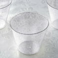 thumbnail image 1 of Efavormart 12 Pack 9oz Clear-Silver Plastic Disposable Glittered Glass Cups for Wedding, Party, Banquet, Home, Picnic, Outdoor Dinnerware, Bar, Clubs, Fresh Juices, Liquors, Desserts, Cocktails, 1 of 9
