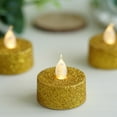thumbnail image 1 of Efavormart 12 Pack - Gold Glitter Flameless LED Candles - Battery Operated Tea Light Candles, 1 of 10