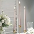 thumbnail image 1 of Efavormart 12 Pack | Metallic Rose Gold 10" Premium Wax Taper Candles, Unscented Candles, 1 of 11